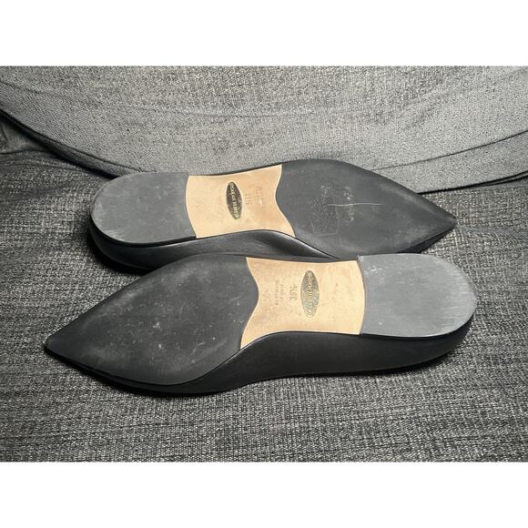 Sarah Flint Black Leather Flats Natalie Black Vachetta SF 117VBK Sz IT 39.5 US 9 - Picture 5 of 11